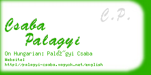 csaba palagyi business card